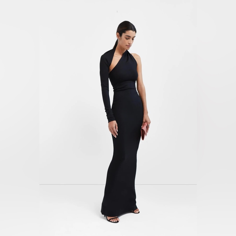 Marcella NYC Manhattan One Shoulder Gown, Black, XS, NWT